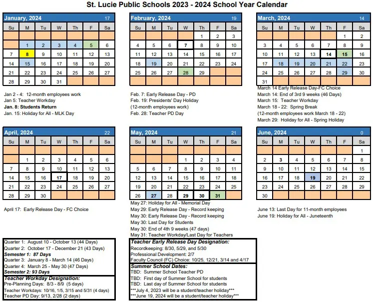 2023 July PSL Calendar 2